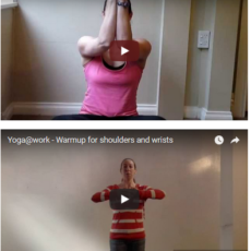 Brief yoga videos for stretching wrists and shoulders