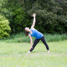 Position the hips in triangle pose to keep the back and sacrum healthy [video]