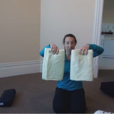 Gentle options for restorative yoga backbend [video]